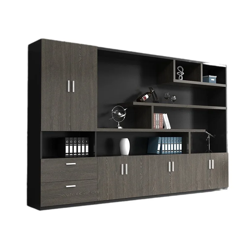 File  data cabinets, bookcases, boss's office, background  partition cabinets, wooden filing cabinets,