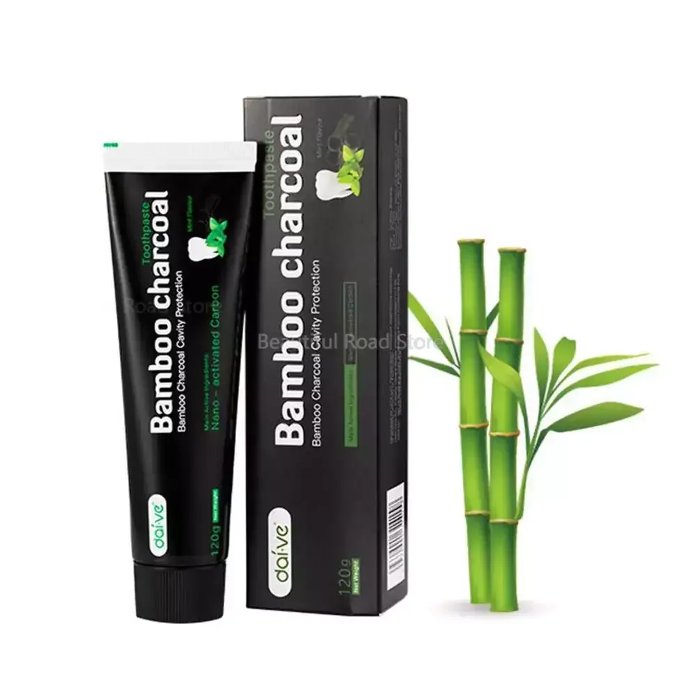 120g Bamboo Charcoal Black Toothpaste Remove Stains Teeth Charcoal Toothpaste Whitening Brighten Teeth Activated Care