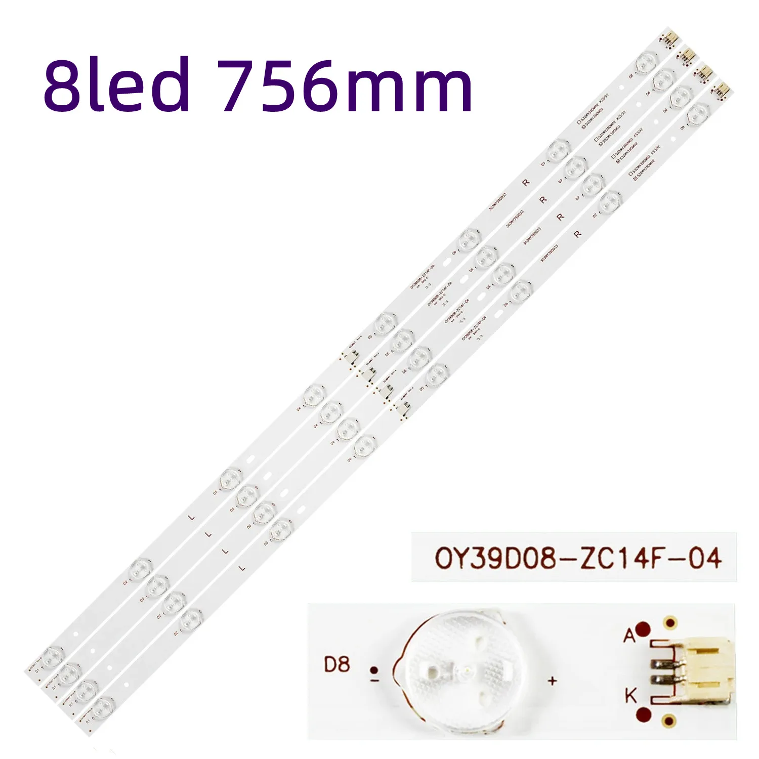 

Светодиодная лента 5/1 комплект для Speler sp-led39 Polaroid Ptv-3915iled LED-39B350 LE39D71 OY39D08-ZC14F-04 303WY390037 303WY390039