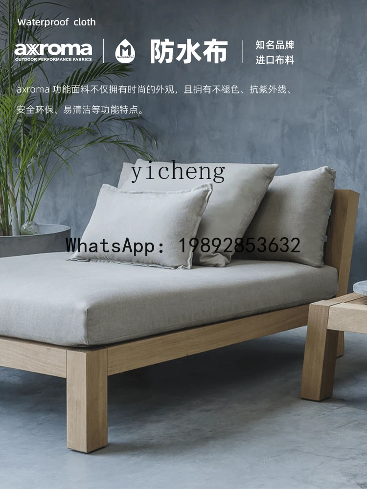 A1 خشب الساج كرسي للسطح في الهواء الطلق فيلا فناء مقاوم للماء واقية من الشمس في الهواء الطلق شرفة سرير خشبي حافظ