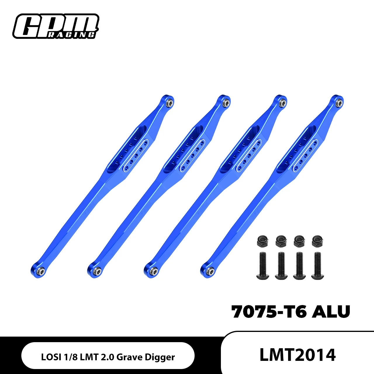 

GPM LOSI 1/8 LMT 2.0 Grave Digger LOS244012 For 7075-T6 Alloy Lower Link Bar Set