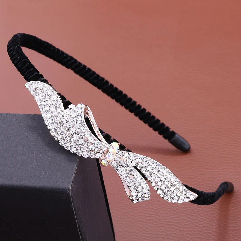 Ins FYP Non-slip Pearl Gem Baroque Headbands For Women Girl Diamond Rhinestone Woman Accessori Geometric Thin Hairbands