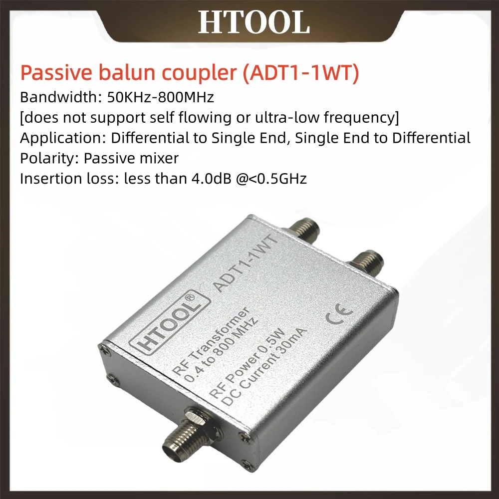 ADT1-WT balun converter 50K-800M sine square wave single ended to differential to single ended conversion