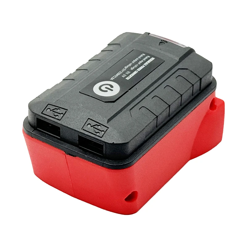 Adapter LED Light Lamp Flashlight Torch USB Mobile Phone Charger For Milwaukee 18V Li-ion Battery Power Bank Fan Lithium Tool