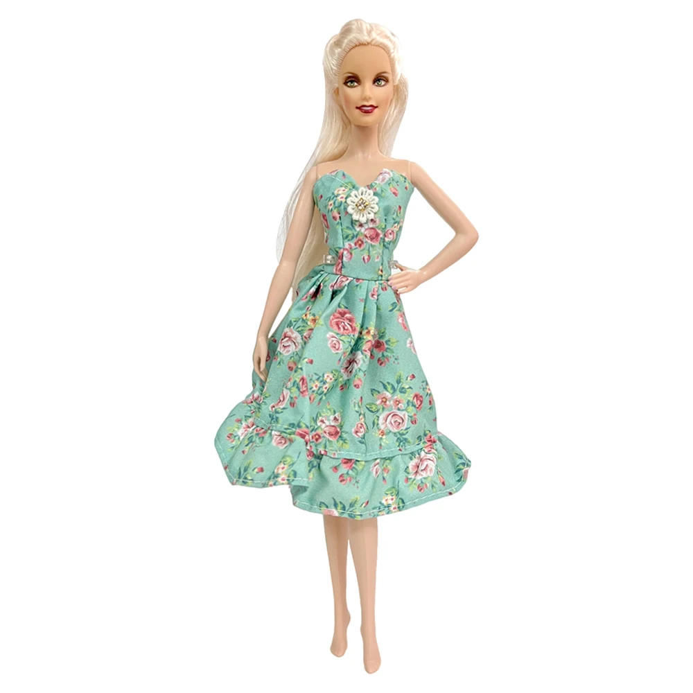 NK 1 Pcs Fashion Green Dress For 1/6 Doll Outfit Dancing Skirt Party Doll Clothes For Barbie Doll Accessories Gift Children Toys