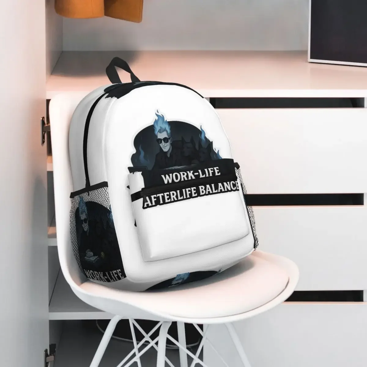الحياة العملية بعد الحياة التوازن Hades الفكاهة على ظهره Daypack سعة كبيرة للأطفال BookBag حقيبة مدرسية حقائب الكتف للرجال والنساء
