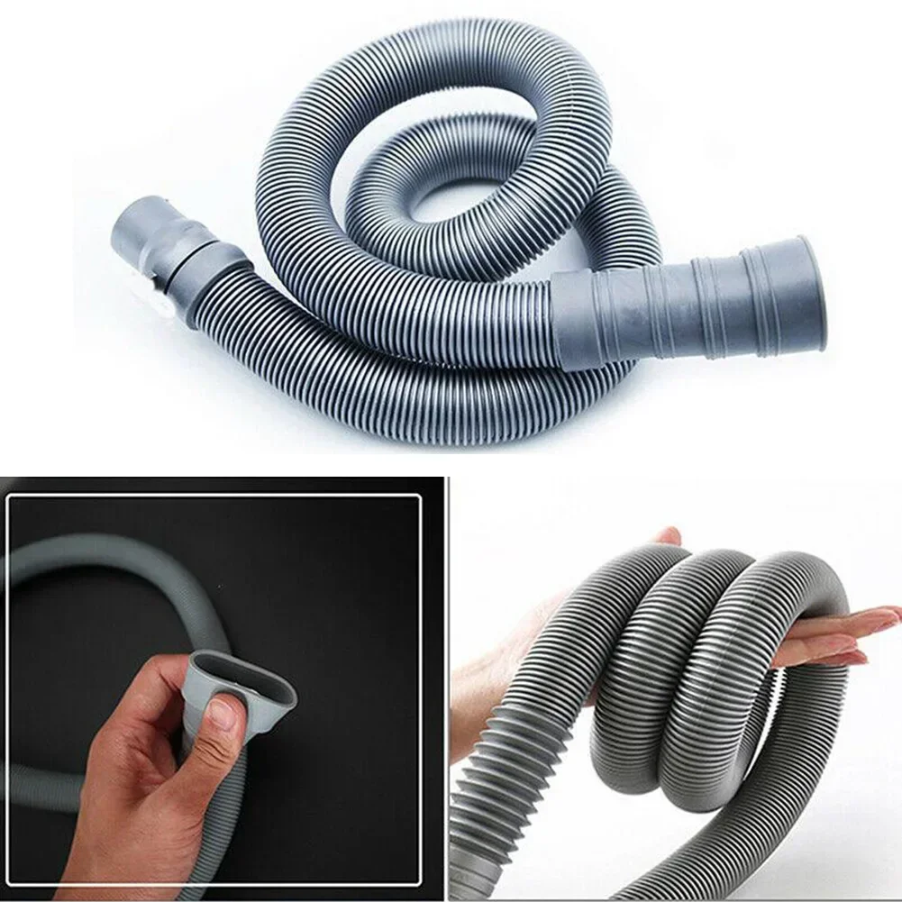 Multifunctional Washing Machine Hose For Water Draining 1pcs 2M Accessory Drum Grey PVC Made Of Quality Material