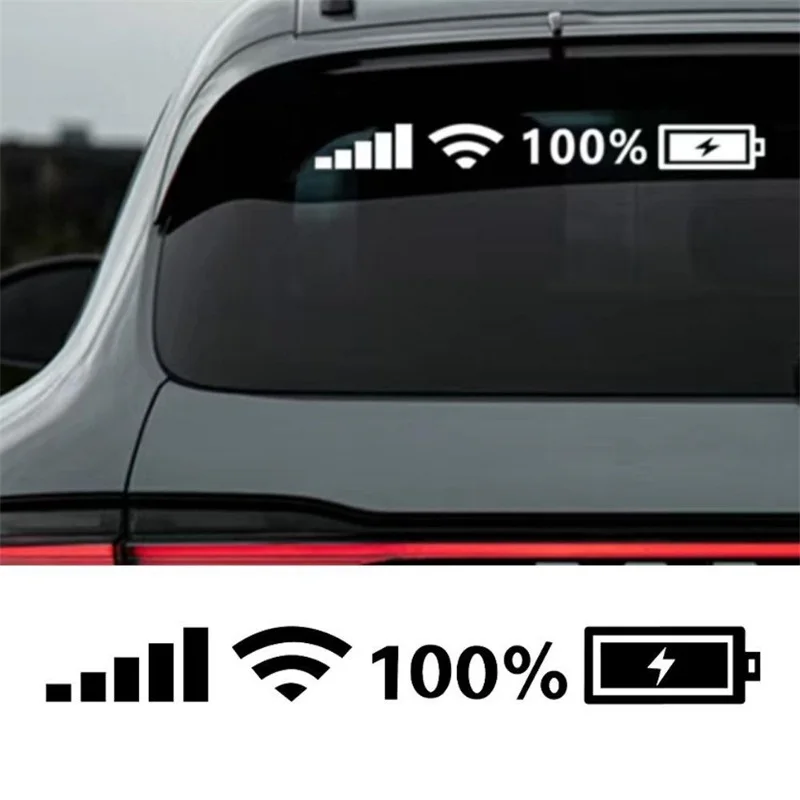 إشارة السيارة واي فاي الطاقة ملصقات الزجاج الأمامي ملصقات عاكسة على هاتف السيارة المحمول ملصقات السيارات اكسسوارات الديكور الخارجي للسيارات