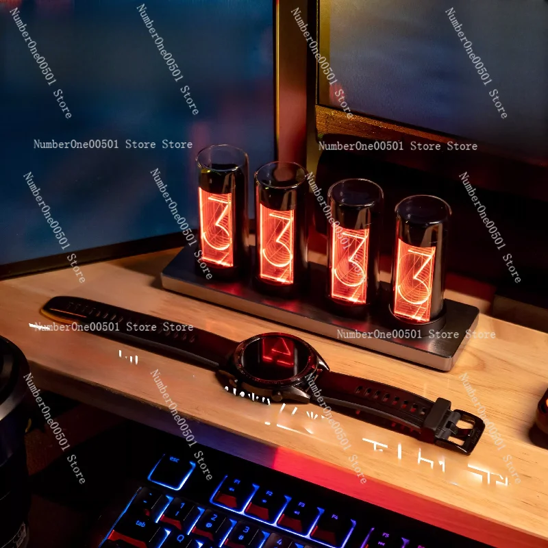 

Steins Gate Nixie Tube Clock Bilibili Follower Display IoT Smart Alarm Creative Tech Gift