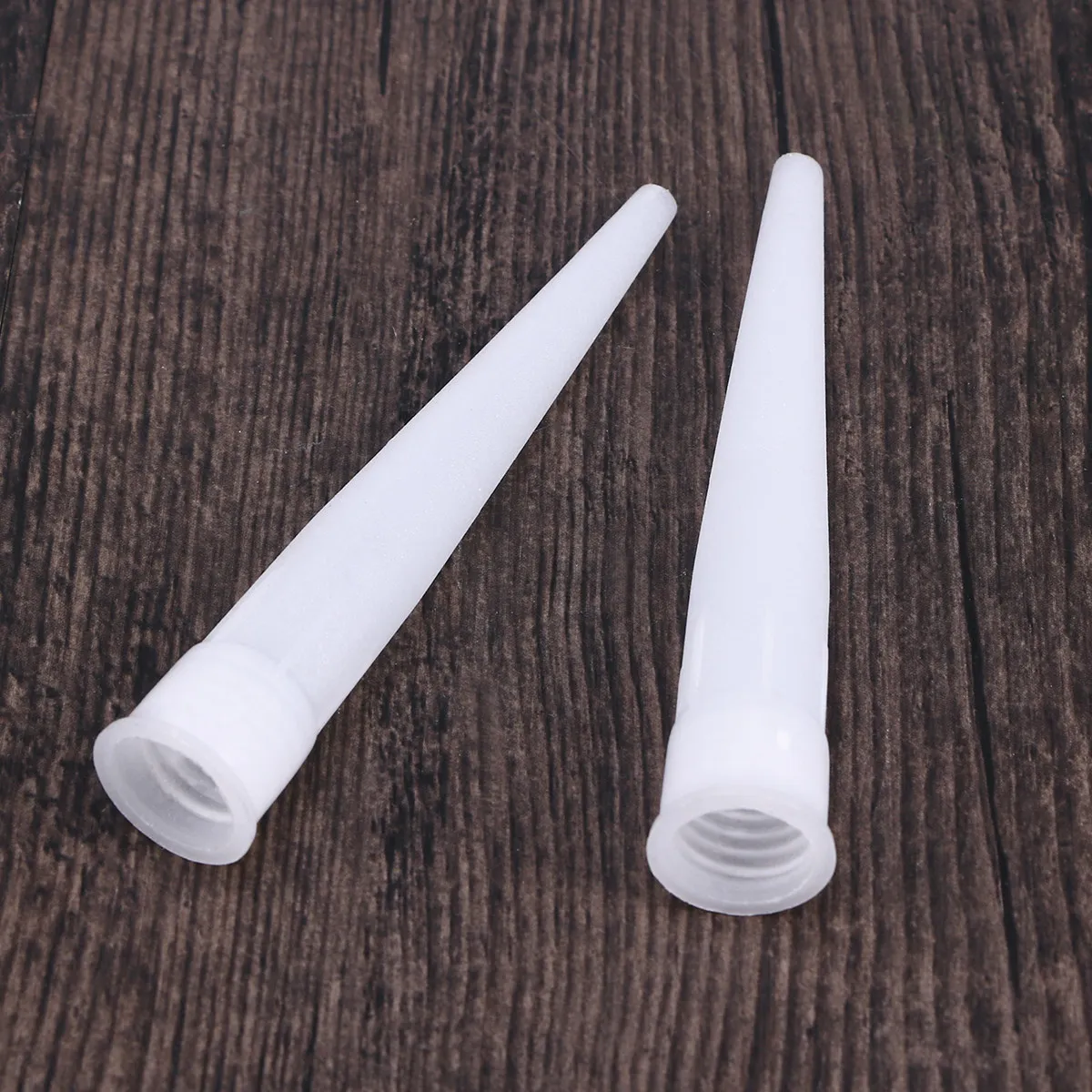 20pcs Glass Glue Nozzles – Durable Plastic Caulk Tips with Threaded Design for Construction & Industrial Repair