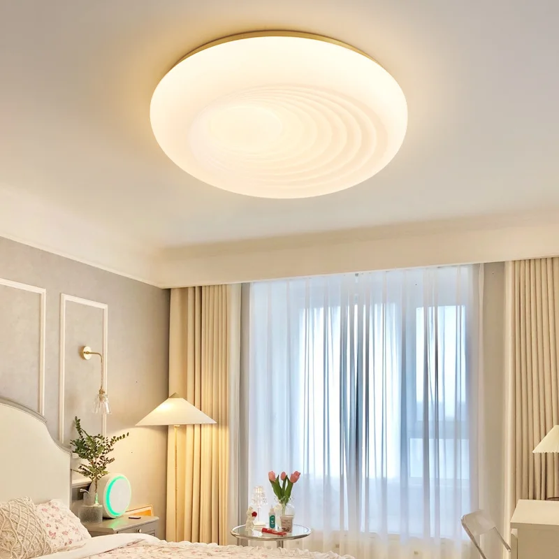 Round minimalist light luxury simple modern creative room balcony lamp full spectrum eye care bedroom ceiling light