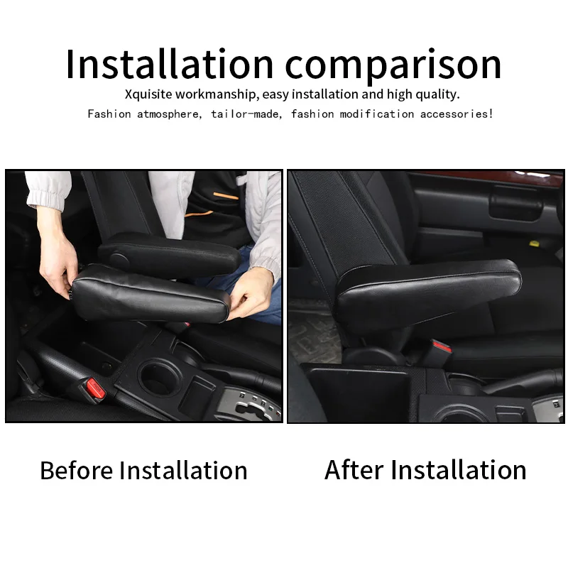 2pcs Car Seat Armrest Cover Trim For Toyota FJ Cruiser 2007 - 2021 Cushion Cover Armrest Protector Accessories