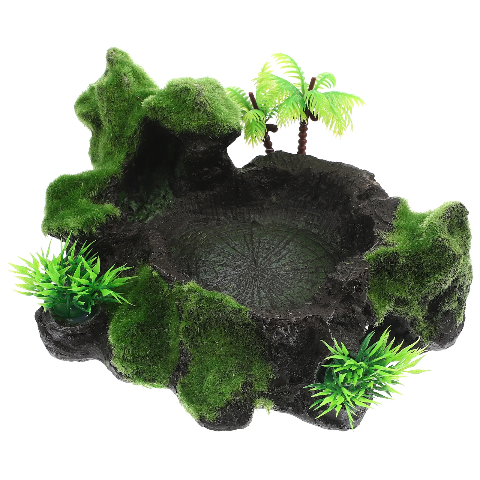 

Feeding Dish Resin Non-Slip For Lizards Horned Frogs Terrarium Water Bowl Reptile Supply Pet Accessory Home Reptile Dish