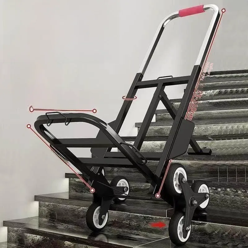 systeme-audio-portable-d'exterieur-chariot-a-tirer-manuel-vehicule-de-manutention-pour-objets-lourds-capacite-d'empilage-poignee-retractable-chariot-de-courses