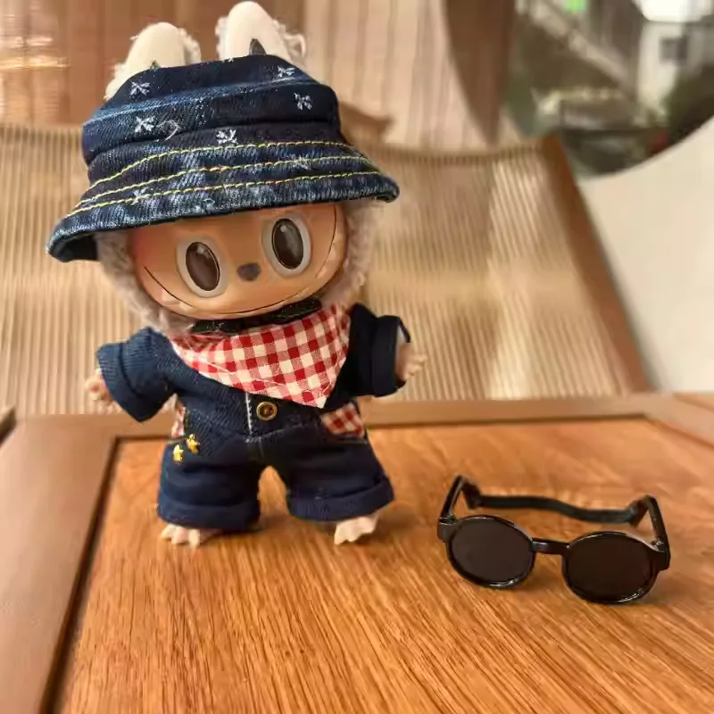 Nur Kleidung 15/17 cm Puppenkleidung Vinyl Anhänger Puppenkleidung Cowboy Overall Hut Set Herzschlag Macaron Zubehör Geschenk