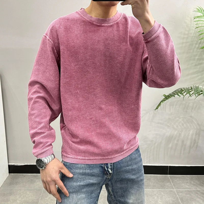 Retro Heavy Duty Men's Women's Couple Hoodie Sweatshirt Spring Season Casual Wear round Neck  Color No Special Function