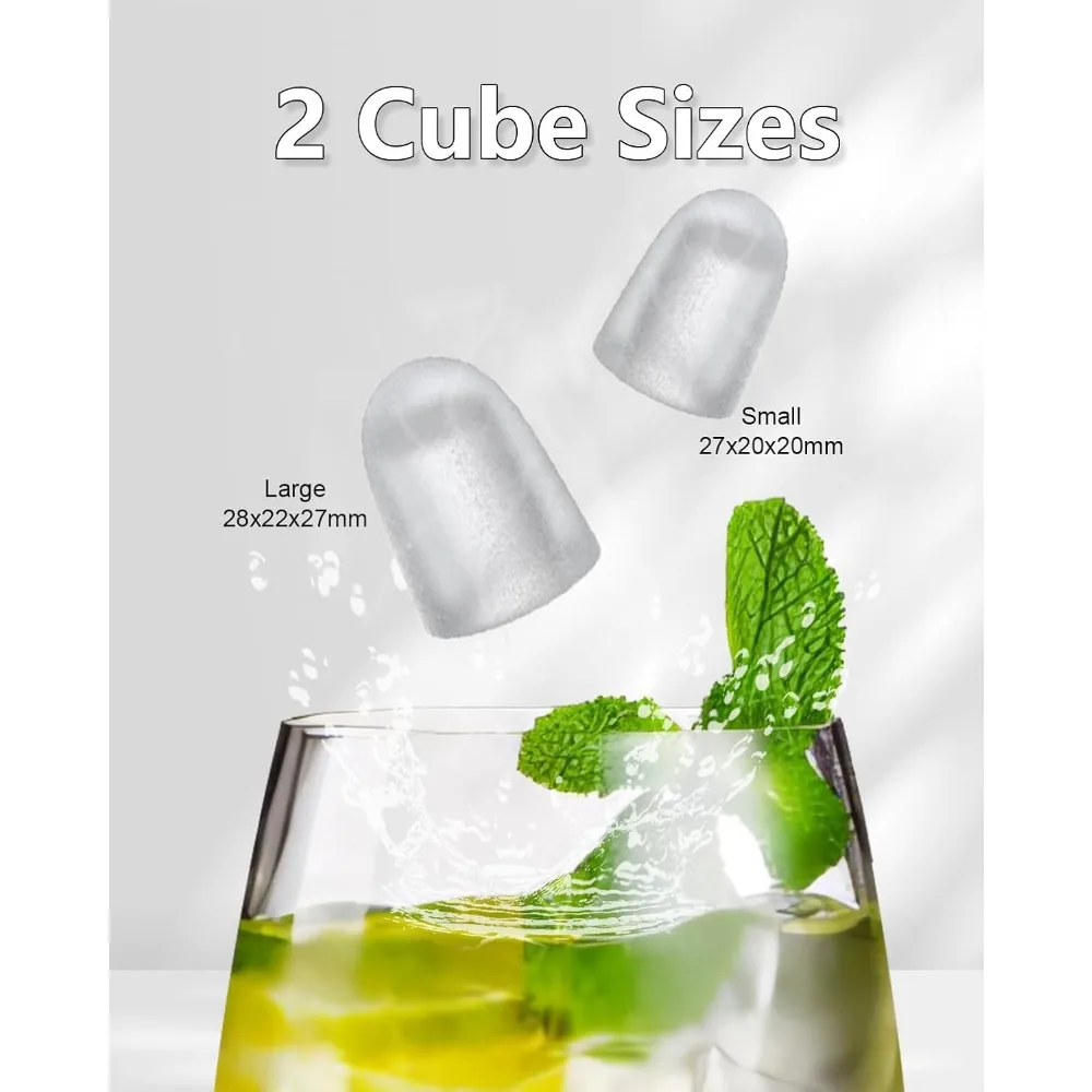 Fabbricatore di ghiaccio, portatile, autopulente, 9 cubi in 6 minuti, 26 libbre/24 ore, 2 dimensioni di ghiaccio proiettile per cucina di casa ufficio Bar Party RV