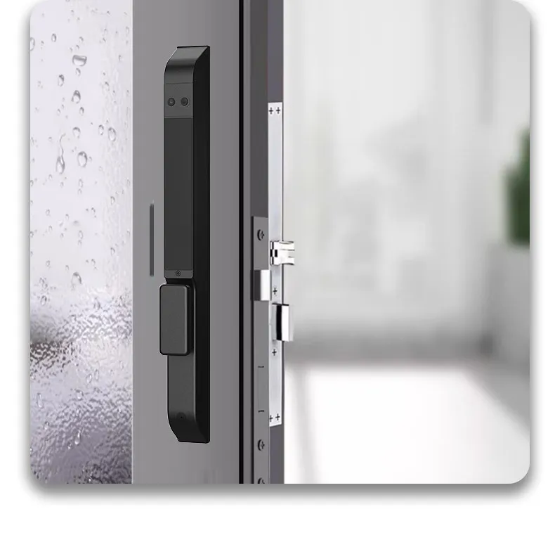 TUYA App Waterproof Sliding Door Smart Lock Aleax Face Fingerprint Digital Password Card Electronic Lock For Aluminum Glass Door