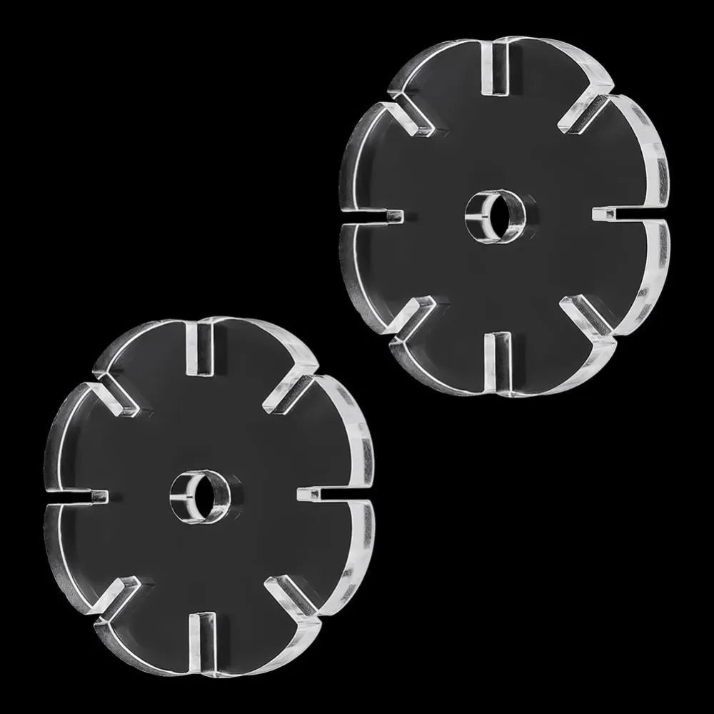 

2 шт. акриловый диск Kumihimo, 8 слотов, шнур для бисера, диск, цветок, браслет, вязальный диск, прозрачный комплект браслетов, комплект для изготовления цветов