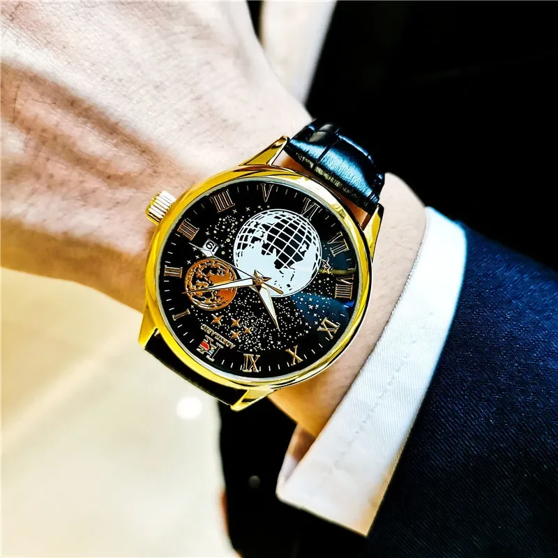 AOKULASIC Men's Mechanical Watch Fashion Business Watches Trend Top Brand Waterproof Man Automatic Wristwatch 2024 NEW