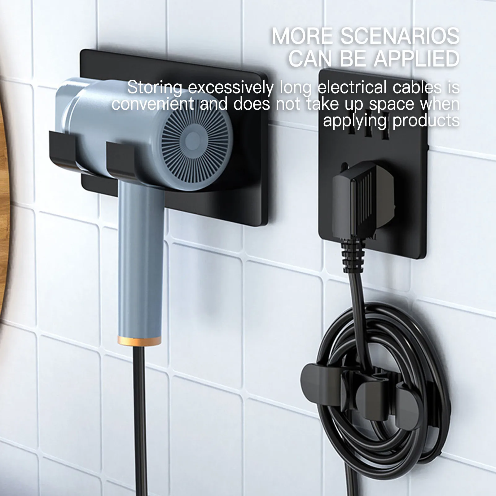 2/4PCS Household Kitchen Storage Wire Winder Traceless Plug Fixed Power Cord Organizer Cable Management Home Storage Tools