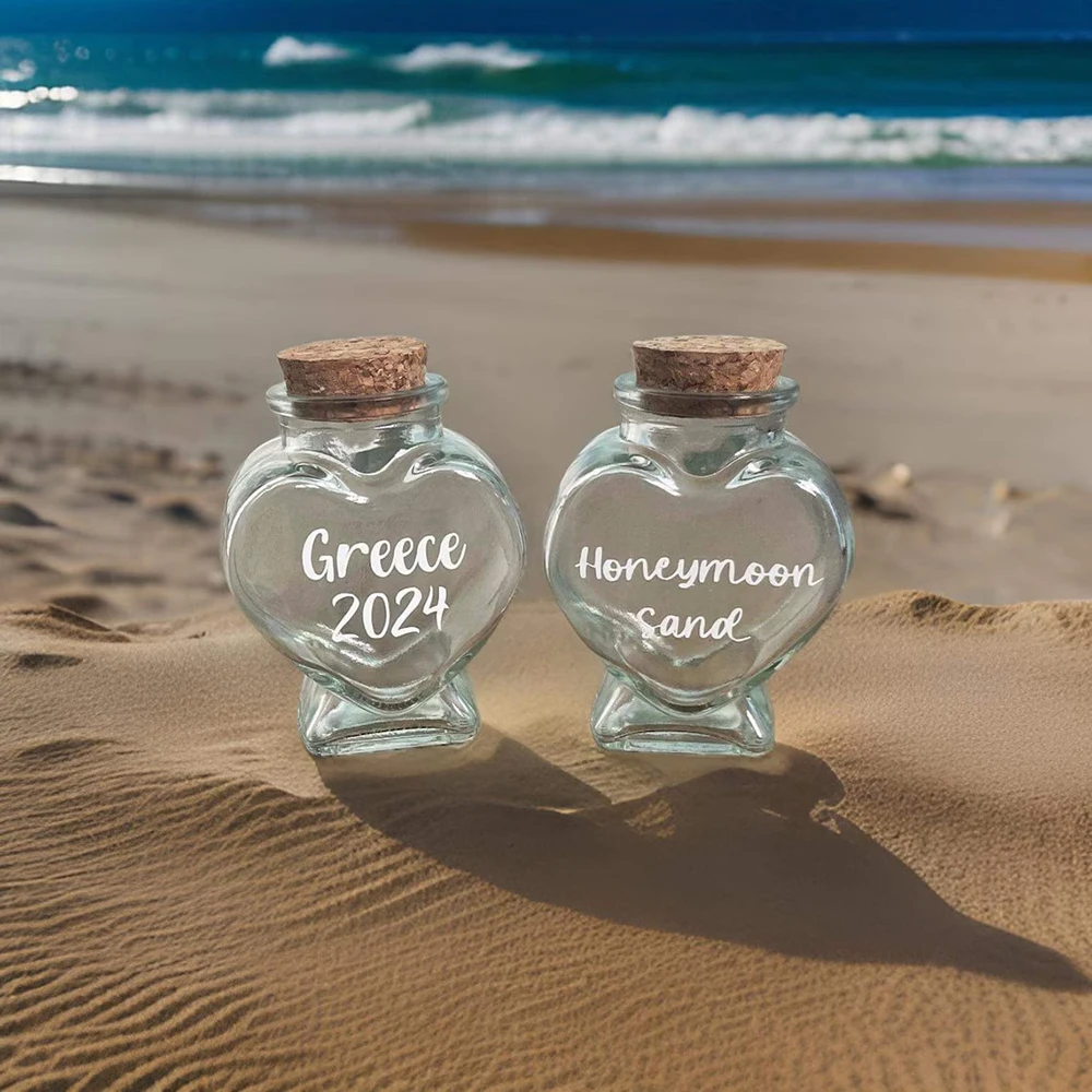 

Personalized Honeymoon Wedding Sand Jar Custom Glass Jar With Lid Holiday Keepsake Honeymoon Essentials Sand Bottle Best Gifts