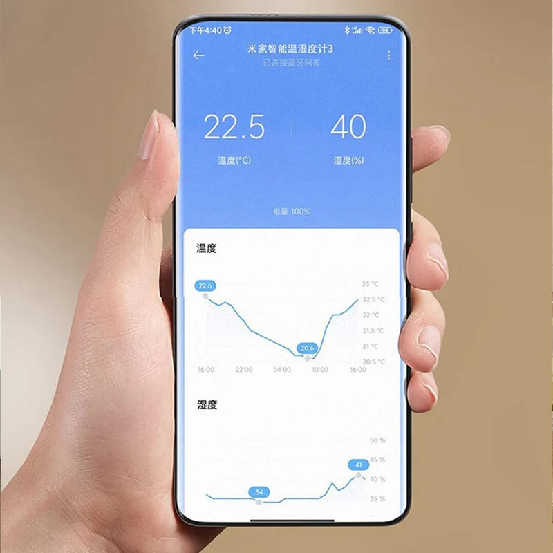 XIAOMI-termómetro inteligente Mijia 3, inalámbrico, Bluetooth, LCD, termohigrómetro, Sensor de temperatura y humedad interior de alta precisión