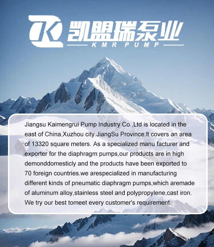 K-666270-244-C Pompa a membrana pneumatica da 2 pollici in lega di alluminio / Pompa pneumatica a doppio membrana