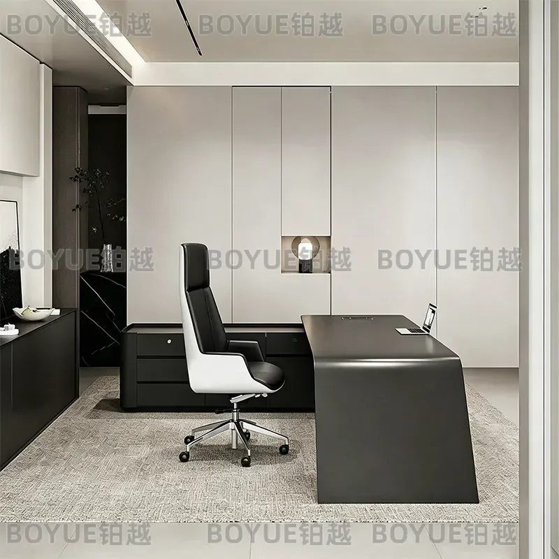 for Boss Desk and Chair Combination Simple Modern Manager Table President Office Furniture Large Executive Workstation