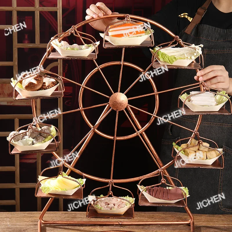 

Creative rotating ferris wheel barbecue rack personalized sushi plate Internet celebrity hot pot restaurant Japanese cuisine tab