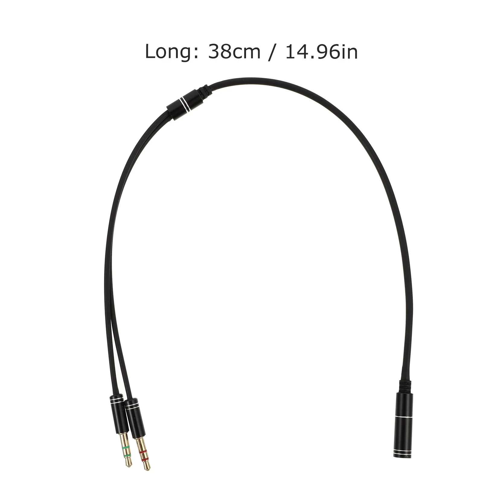 

2Pcs 3.5mm Audio Extension Cable Oxygen Free Copper Core Splitter for Microphone and Headphone Combo Adapter for Laptop Desktop