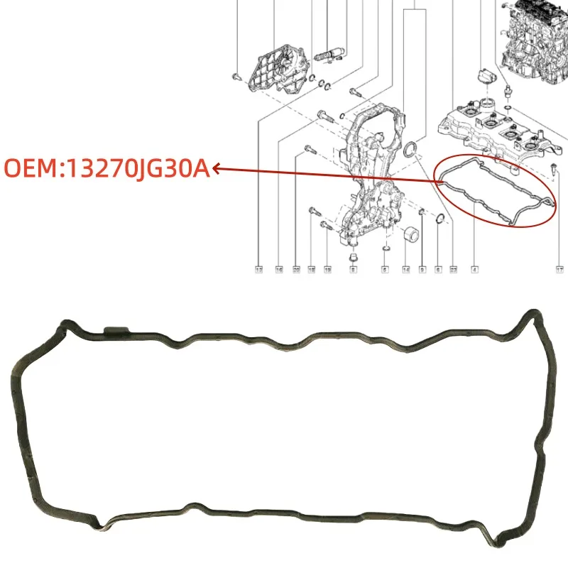 13270jg30a-pour-renault-importe-koleos-25-joint-de-couvercle-de-valve-bague-d'etancheite-joint-de-scellage-de-chambre-de-valve