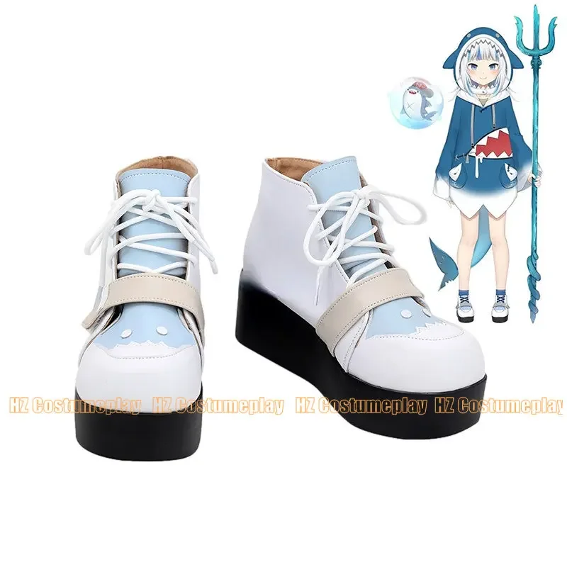Japanese YouTuber Virtual VTuber Hololive Gawr Gura Customize Anime Cosplay Shoes Boots