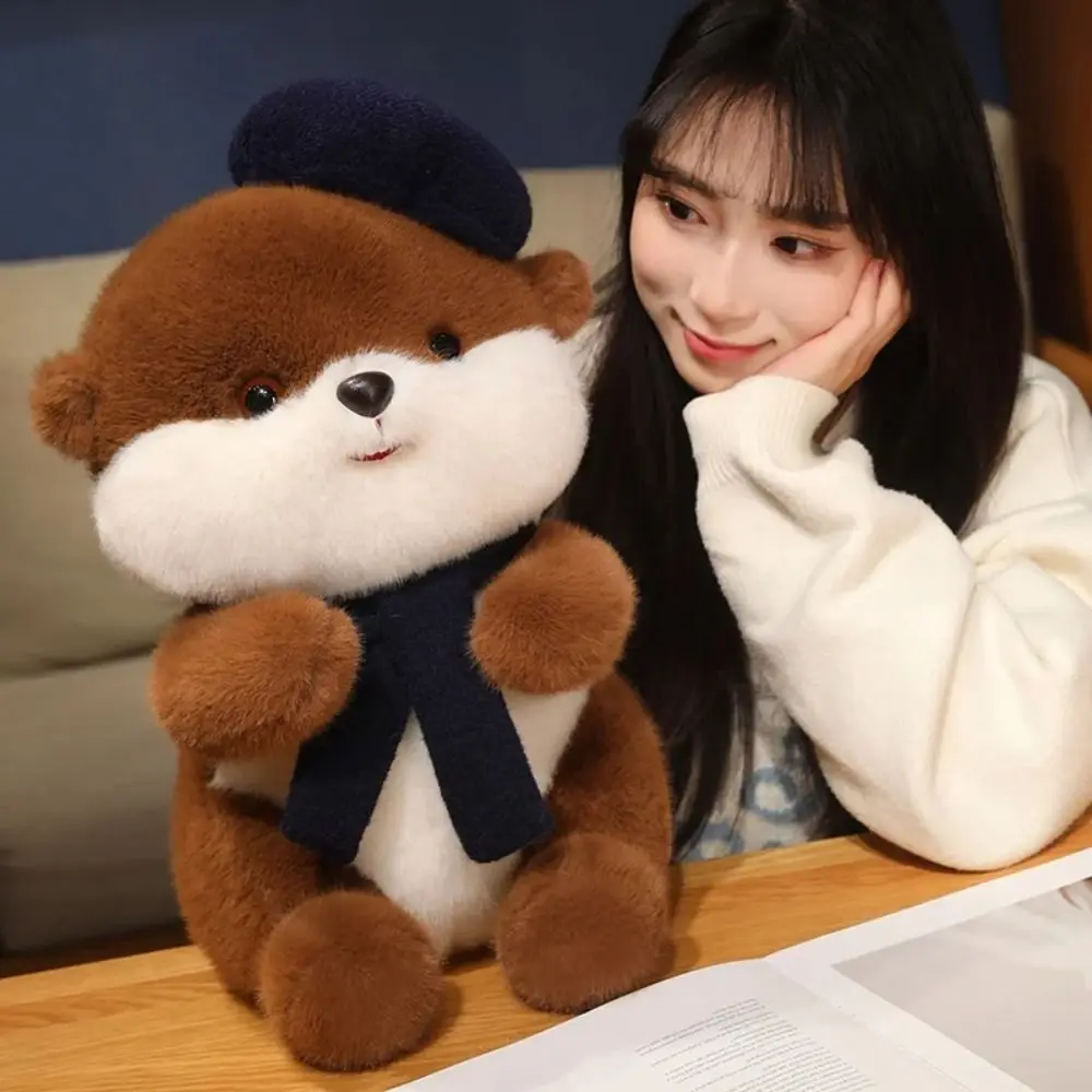 

Kawaii Series украшения пушистая коллекция кукол бобра мультфильм маленькая выдра 35 см мягкая белка подарок на день рождения