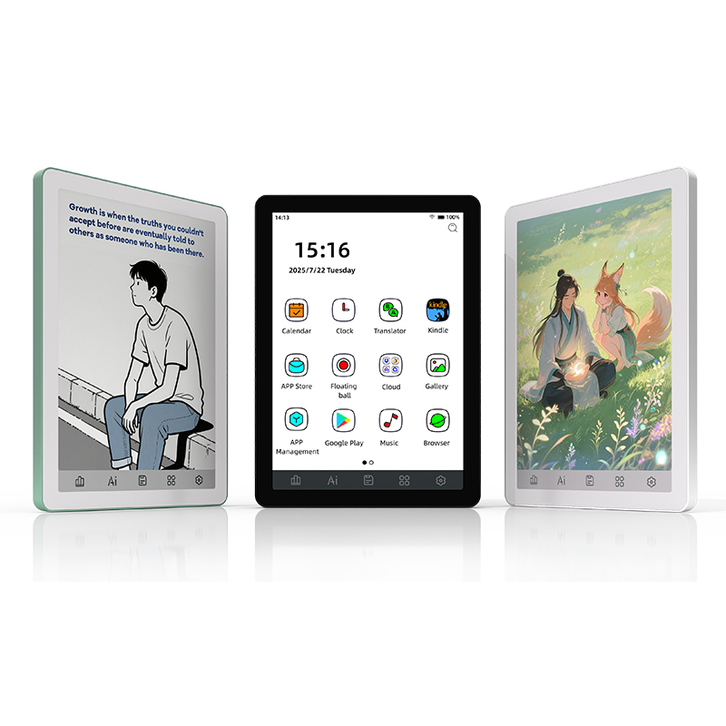  Bigme E-book Reader B6, 6-inch e-ink electronic book, 36-level front light, Android 14 OS built-in Google Play, 4+64GB ereader 
