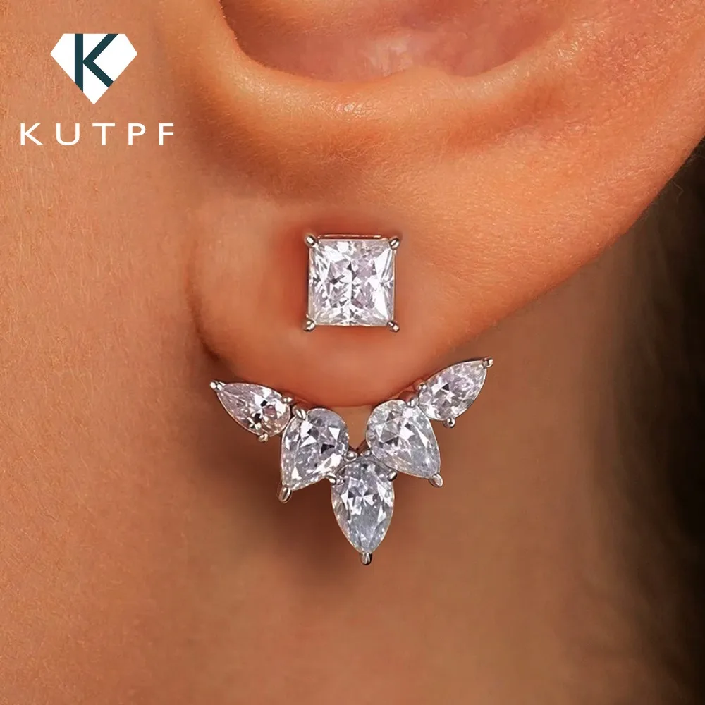 

Роскошные женские серьги-гвоздики с муассанитом 6,2 карата, серебро S925, съемные серьги с бриллиантами огранки «Принцесса» и сертификатыми