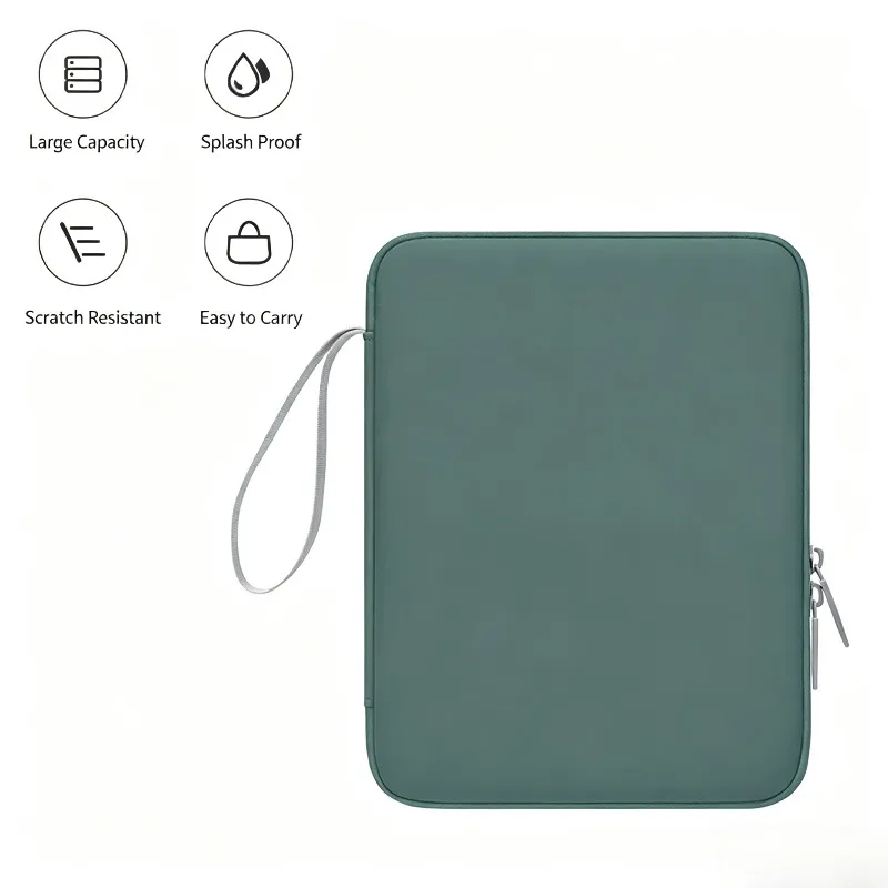 Portable Waterproof Pu Tablet Sleeve Case Anti Slip 10.9 Inch Tablet Storage Bag Multi Pocket Organizer Pouch for Ipad