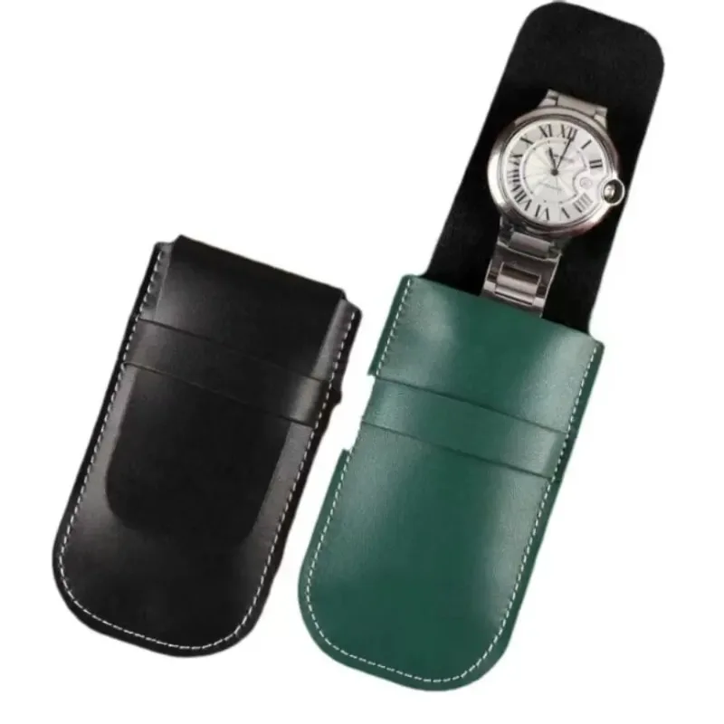 Microfiber Leather Travel Watch Pouch Scratch-Resistant Case for Mechanical Watches Simple Fashionable Watch Roll Bag