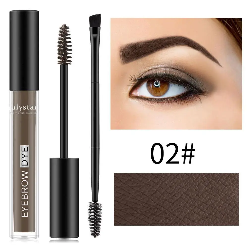 Eyebrow Cream Enhancers Waterproof Eye Brow Tattoo Tint Eyebrows Brush Ultra Tinted Makeup Gel With Brown Liquid Black Fibe H0T9