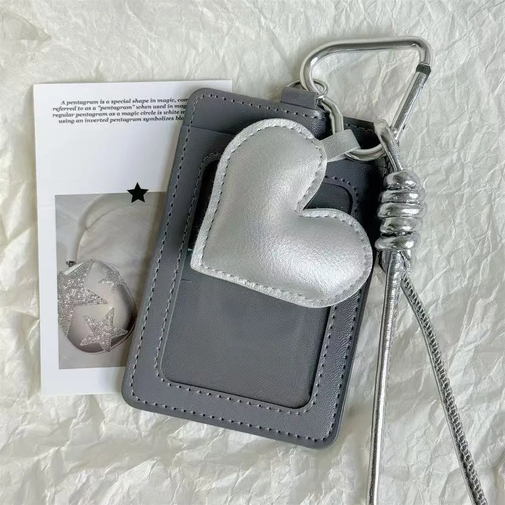 New PU Leather Card Sleeve Bag Pendant Korean Style Bus Card Protector Photocard Holder ID Protection