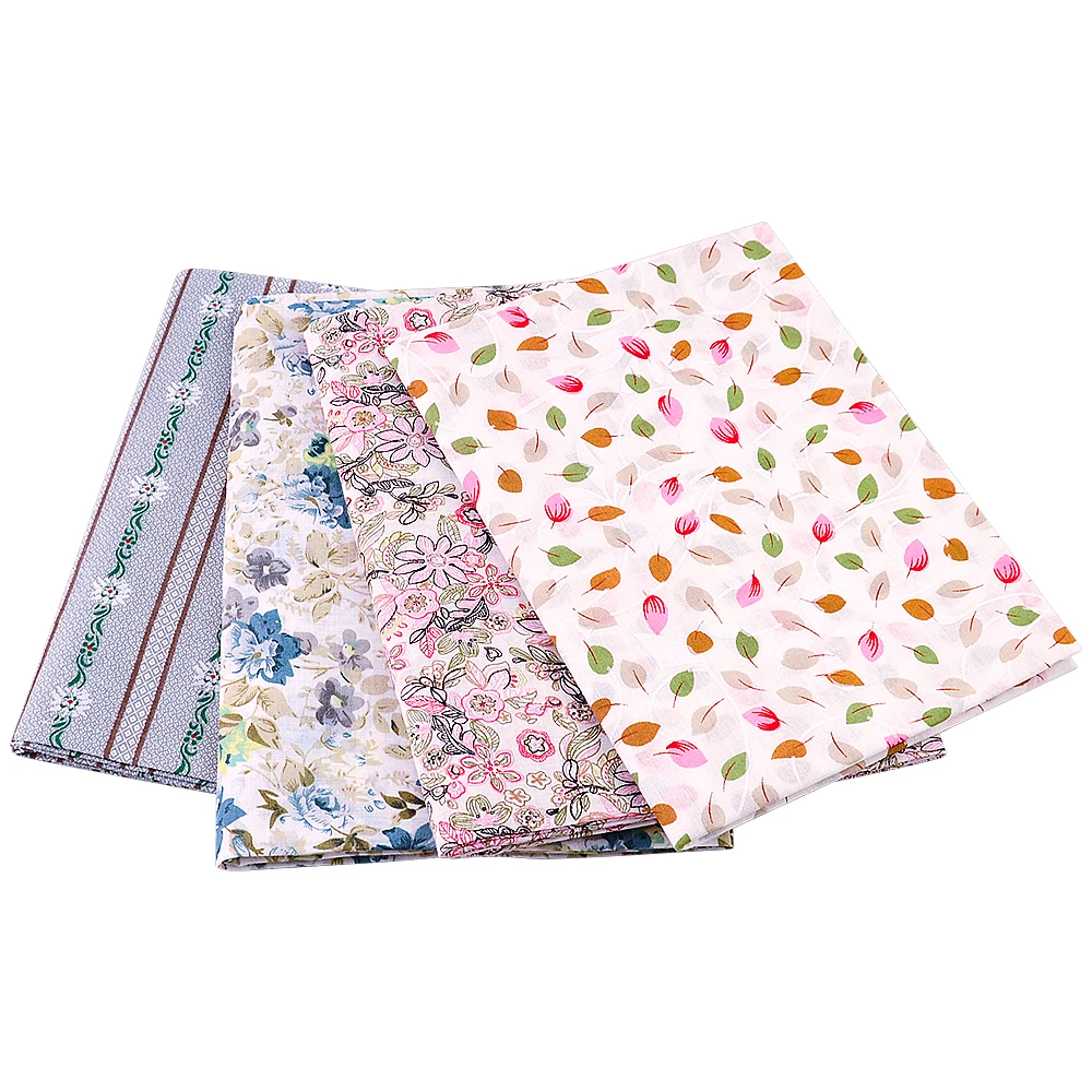 Teramila Lovely Leaf Designs 100% Cotton Fabric Sewing Cloth Textile Art Work Patchwork Telas Tecido Tissue DIY For Needlework