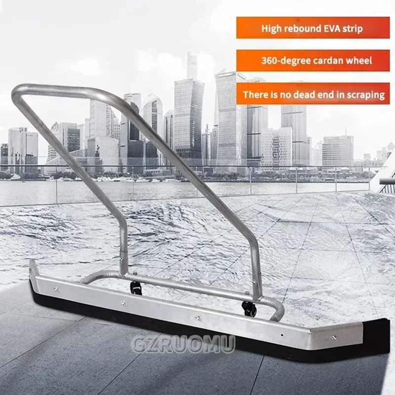 Aluminum Alloy Water Pusher Multipurpose Household 360° Floor Scraper Indoor/Outdoor Tennis Court Basketball Court Ground Wiper