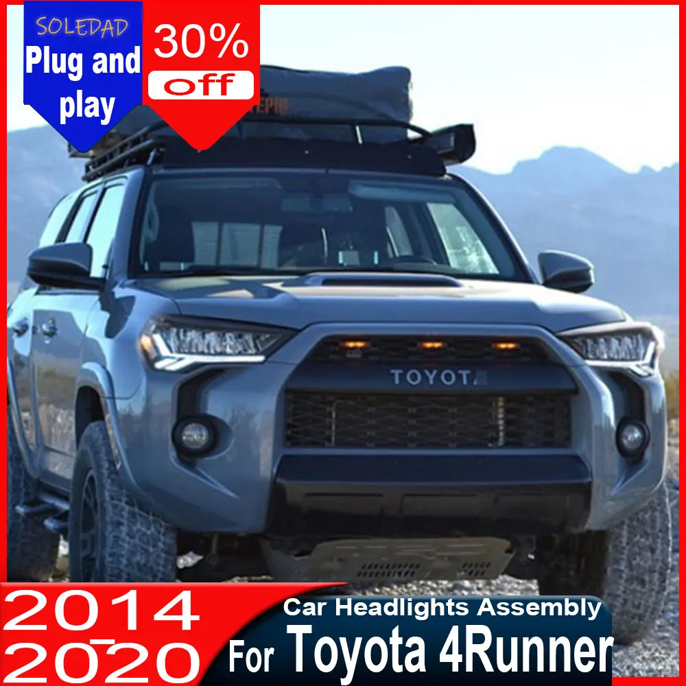 

For Toyota 4Runner 2014-2020 Headlight Assembly Streamer Turn Signal Reverse Parking Running Light headlights Assembly