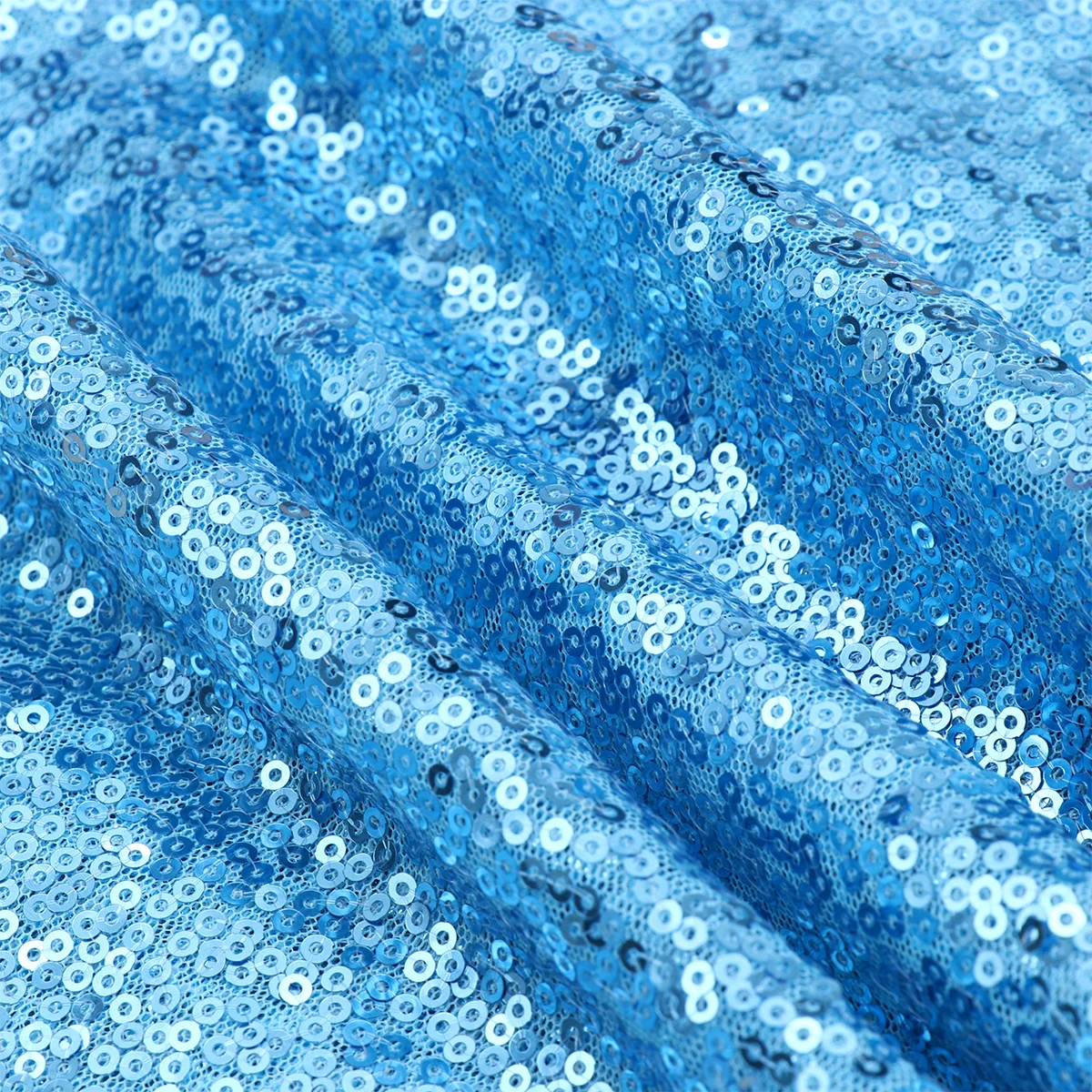 

Sequin Table Runner Elegant Tablecloth Round Blue Decoration Party Supplies Lightweight Protective Cover Stains Spills Scratches
