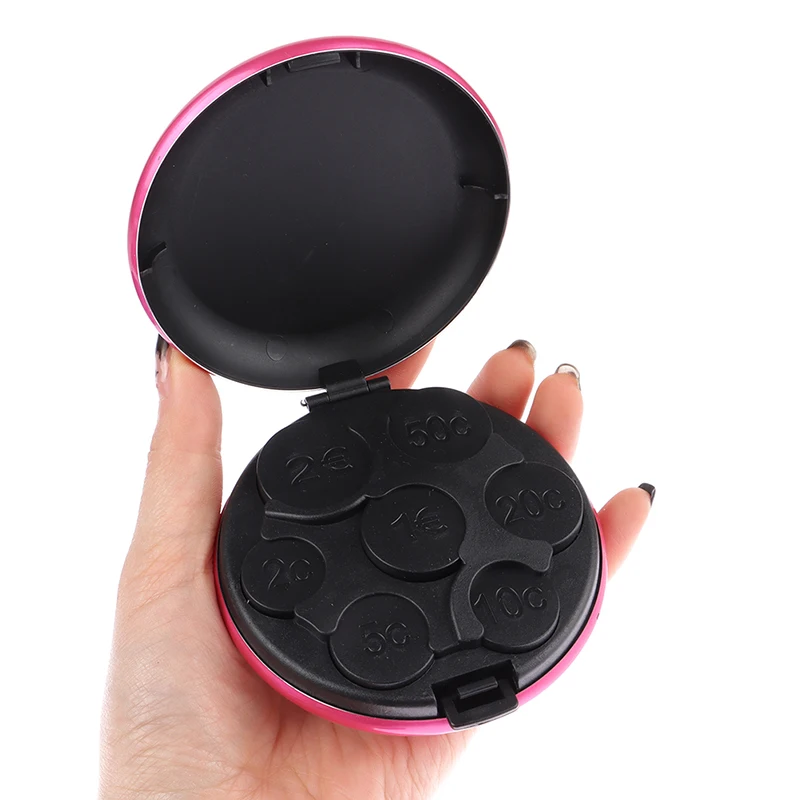 Round USD/Euro Coin Dispenser Storage Coins Purse Wallet Holders Storage Box Aluminum Alloy Plastic Coins Purse Wallet Holders