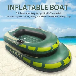 Inflatable Boat Kayak Canoe Fishing Boat with Double Valve for Parent-Child Interaction 1-2 Person Swimming Pool Activities