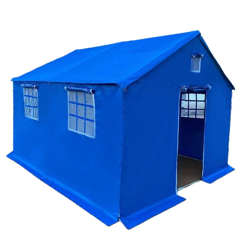 Outdoor large disaster relief tent for civil emergency rescue single cotton earthquake and flood resistance to keep warm 12 squa