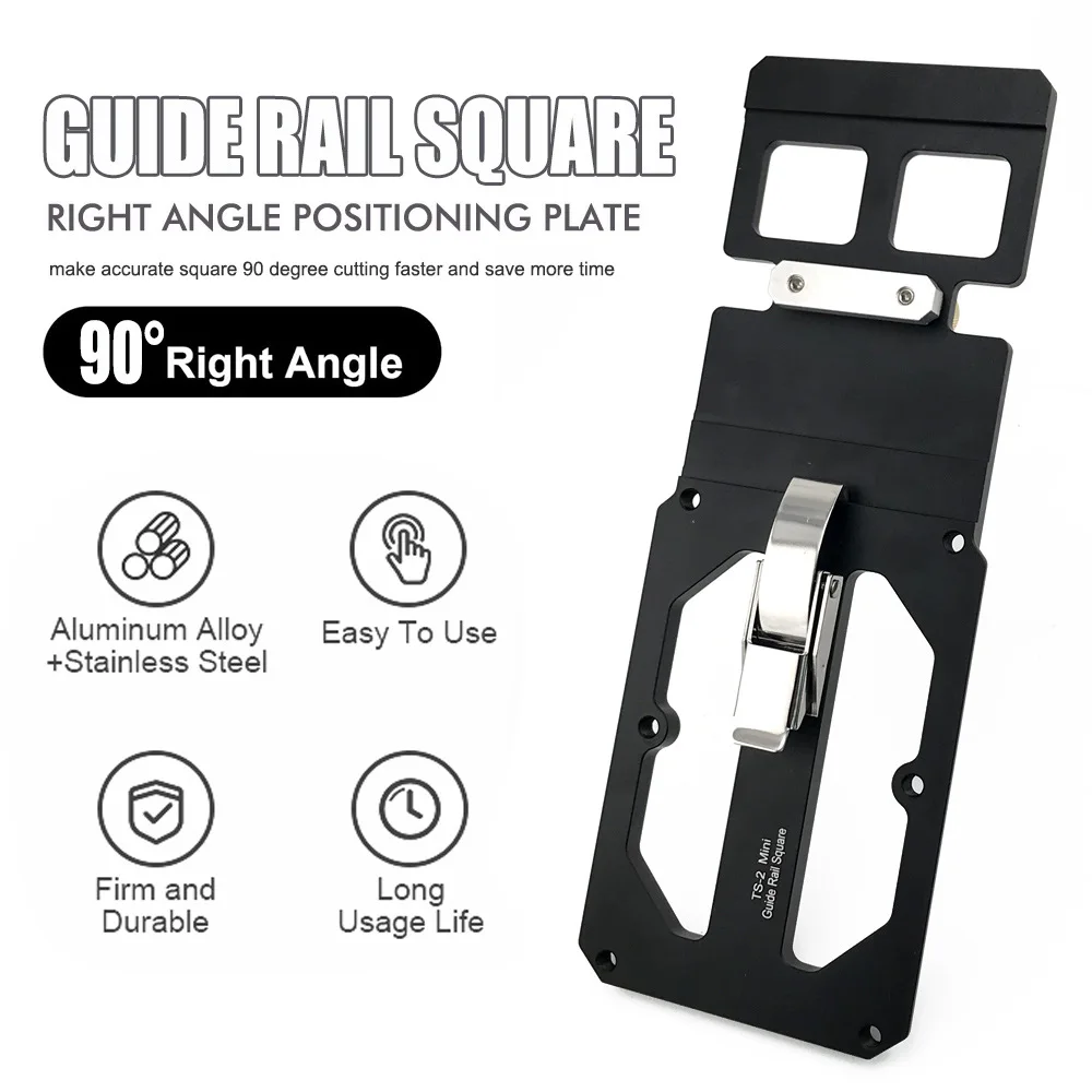 Aluminum Alloy Material, Woodworking Electric Circular Saw Rail Saw Right Angle Positioning Plate, Matching TS55/TS75 Rail