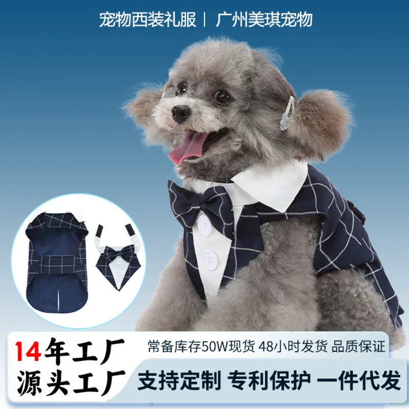 Pet Wedding Attire Male Dog Dress Tailcoat Pet Clothing Wedding Attire Cat And Dog Bow Tie Suit Dog Cosplay Costume