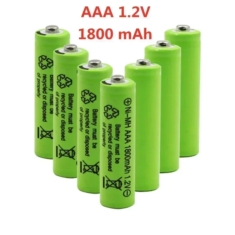 Baterai isi ulang kualitas tinggi, 4 ~ 20 buah 100% asli AAA 1800 mAh 1.2 V baterai AAA 1800 mAh Ni-MH dapat diisi ulang 1.2 V 3A